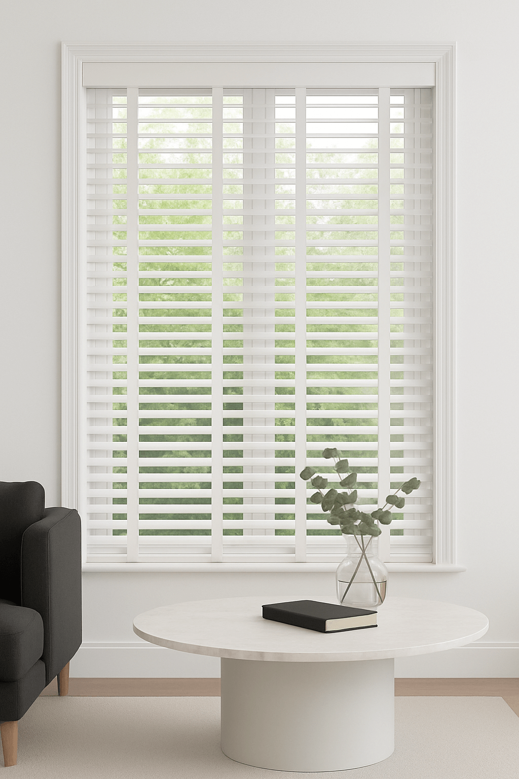 Ahşap Jaluzi Perde Beyaz